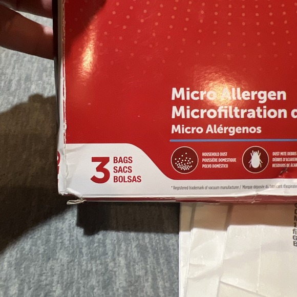 3M Filtrete Dirt Devil C Micro Allergen Vacuum Bags 3 Pk Dust Pollen Mites New - Picture 3 of 11